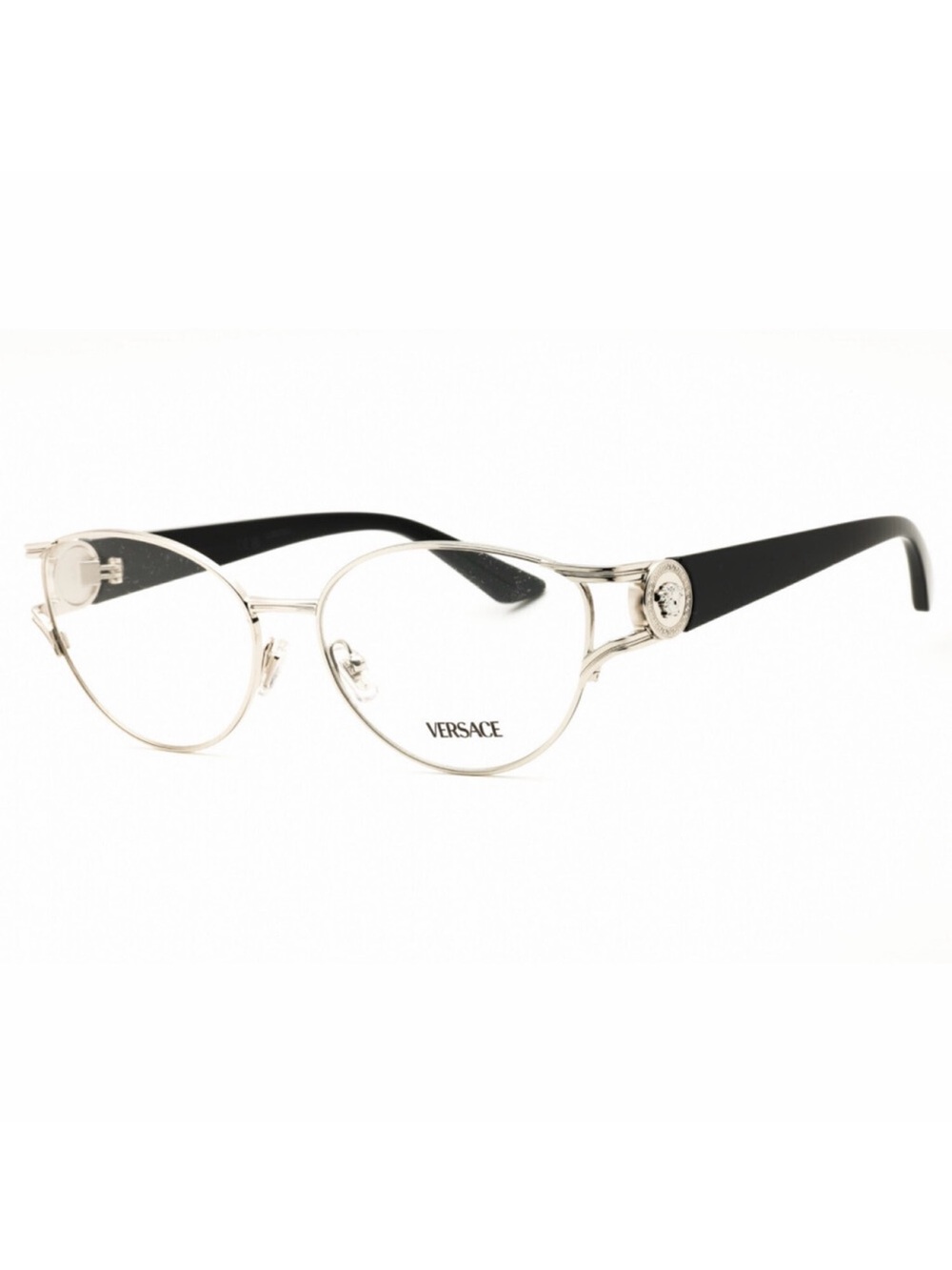 NEW Versace VE1309 1001 Silver Eyeglasses Authentic
